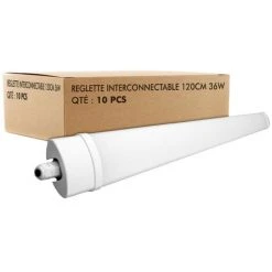 ECLAIRAGE DESIGN Lot De 10 Reglettes Interconnectables LED Etanche 120cm 36W IP65 4000k 9 ECLAIRAGE DESIGN Lot De 10 Reglettes Interconnectables LED Etanche 120cm 36W IP65 4000k -Promos Réglette & réglette LED Boutique 10292419 5