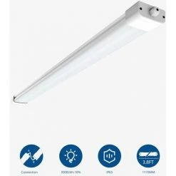 Anten 120CM Tube LED 36W Plafonnier Néon Tube LED Étanche IP65 Lampe Sur Plafond Anti-Poussière Anti-Corrosion Et Anti-Choc Tube Ampoule LED Blanc Neutre 4000K