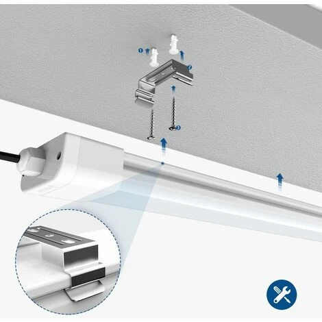 10×Anten 120CM Tube LED 36W Plafonnier Néon Tube LED Étanche IP65 Lampe Sur Plafond Anti-Poussière Anti-Corrosion Et Anti-Choc Tube Ampoule LED Blanc Neutre 4000K 4 10×Anten 120CM Tube LED 36W Plafonnier Néon Tube LED Étanche IP65 Lampe Sur Plafond Anti-Poussière Anti-Corrosion Et Anti-Choc Tube Ampoule LED Blanc Neutre 4000K – Image 4