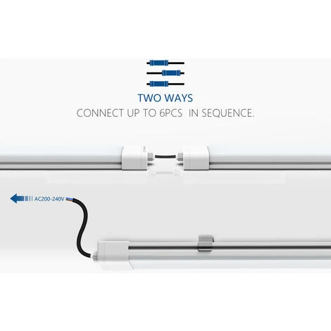 Anten 120CM Tube LED 36W Plafonnier Néon Tube LED Étanche IP65 Lampe Sur Plafond Anti-Poussière Anti-Corrosion Et Anti-Choc Tube Ampoule LED Blanc Froid 6000K 4 Anten 120CM Tube LED 36W Plafonnier Néon Tube LED Étanche IP65 Lampe Sur Plafond Anti-Poussière Anti-Corrosion Et Anti-Choc Tube Ampoule LED Blanc Froid 6000K – Image 4