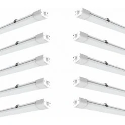 10×Anten 120CM Tube LED 36W Plafonnier Néon Tube LED Étanche IP65 Lampe Sur Plafond Anti-Poussière Anti-Corrosion Et Anti-Choc Tube Ampoule LED Blanc Froid 6000K