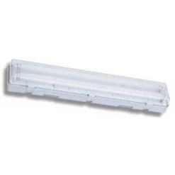 Réglette étanche Fluo 2x18W Avec Tubes T8 4000K 1350lm 660x118x88mm Ballast B2 230V IK06 IP65 CALYPSO PROTEC