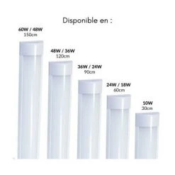 SILAMP Réglette LED 60cm 24W - Blanc Froid 6000K - 8000K -Promos Réglette & réglette LED Boutique 12459303 5