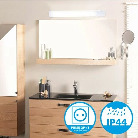 ECLAIRAGE DESIGN Réglette Applique Salle De Bain LED 8W 900Lm Avec Prise 1 ECLAIRAGE DESIGN Réglette Applique Salle De Bain LED 8W 900Lm Avec Prise