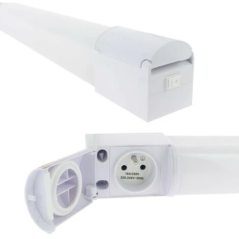 ECLAIRAGE DESIGN Réglette Applique Salle De Bain LED 8W 900Lm Avec Prise 3 ECLAIRAGE DESIGN Réglette Applique Salle De Bain LED 8W 900Lm Avec Prise – Image 3