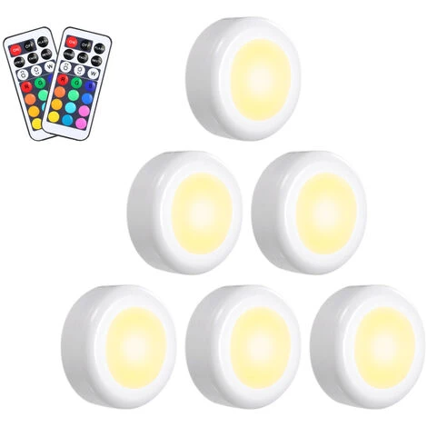 Tomshine DC5V 0,25W RGB LED Lumiere Du Cabinet Puck Lampe 3 * Alimente Batterie AAA Exploite 6 Pack Avec 2 Controleur De Telecommande 10 Niveaux De Luminosite Reglable 13 Dimmable Couleurs Changeantes Flash / Strobe / Fondu / Lisse 4 Eclairage Differents 1 Tomshine DC5V 0,25W RGB LED Lumiere Du Cabinet Puck Lampe 3 * Alimente Batterie AAA Exploite 6 Pack Avec 2 Controleur De Telecommande 10 Niveaux De Luminosite Reglable 13 Dimmable Couleurs Changeantes Flash / Strobe / Fondu / Lisse 4 Eclairage Differents