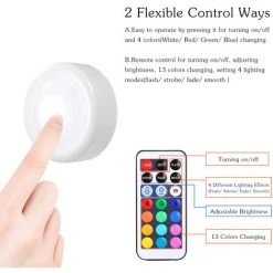 Tomshine DC5V 0,25W RGB LED Lumiere Du Cabinet Puck Lampe 3 * Alimente Batterie AAA Exploite 6 Pack Avec 2 Controleur De Telecommande 10 Niveaux De Luminosite Reglable 13 Dimmable Couleurs Changeantes Flash / Strobe / Fondu / Lisse 4 Eclairage Differents 7 Tomshine DC5V 0,25W RGB LED Lumiere Du Cabinet Puck Lampe 3 * Alimente Batterie AAA Exploite 6 Pack Avec 2 Controleur De Telecommande 10 Niveaux De Luminosite Reglable 13 Dimmable Couleurs Changeantes Flash / Strobe / Fondu / Lisse 4 Eclairage Differents -Promos Réglette & réglette LED Boutique 13238283 3