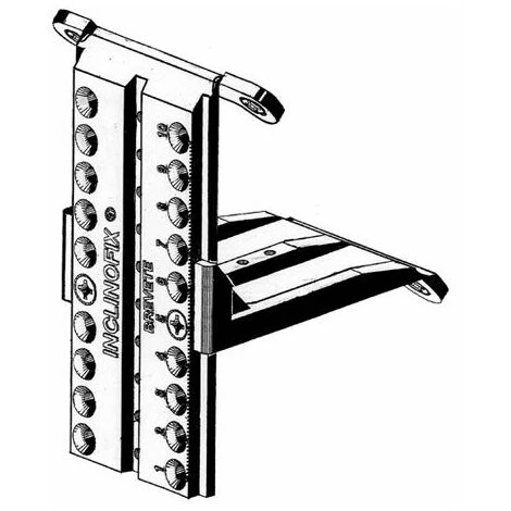 Fixation Sous Pente Pour Placard Inclinofix - Décor : Blanc - Matériau : Plastique - ITAR 1 Fixation Sous Pente Pour Placard Inclinofix - Décor : Blanc - Matériau : Plastique - ITAR