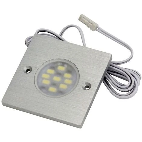 VOKIL Spot Led Carré 12v Extra-plat - Angle D'éclairage : 120° - Câble De Liaison : 1500 Mm - Couleur De La Lumière : Blanc Froid - Décor : Inox - Flux Lumineux : 360 Lm - Nombre De LED : 9 - Puissance : 3 - Décor : Inox 1 VOKIL Spot Led Carré 12v Extra-plat - Angle D'éclairage : 120° - Câble De Liaison : 1500 Mm - Couleur De La Lumière : Blanc Froid - Décor : Inox - Flux Lumineux : 360 Lm - Nombre De LED : 9 - Puissance : 3 - Décor : Inox