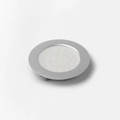 Spot Led 12v Ecopower L - Couleur De La Lumière : Blanc Neutre - Décor : Inox - Température De Couleur : 4000 K - HALEMEIER - Encastrement : Ø 68 X 12 Mm