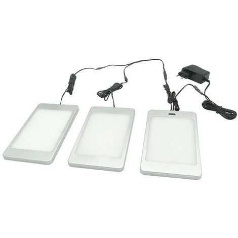 LAMPENWELT LED Lampes Sous Meuble à Intensité Variable 'Svela' Pour Cuisine - Argenté 2 LAMPENWELT LED Lampes Sous Meuble à Intensité Variable 'Svela' Pour Cuisine - Argenté – Image 2