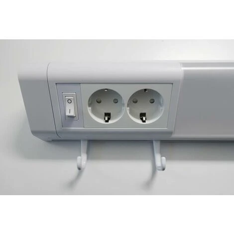 MÜLLER LICHT Luminaire LED Pour Sous-meuble En Blanc Avec 2 Prises De Courant, 501mm Müller Licht 2 MÜLLER LICHT Luminaire LED Pour Sous-meuble En Blanc Avec 2 Prises De Courant, 501mm Müller Licht – Image 2
