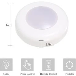 ASUPERMALL Lampe De Cabinet A Led, Avec Telecommande, Luminosite Reglable, 3 Pcs -Promos Réglette & réglette LED Boutique 14670221 5