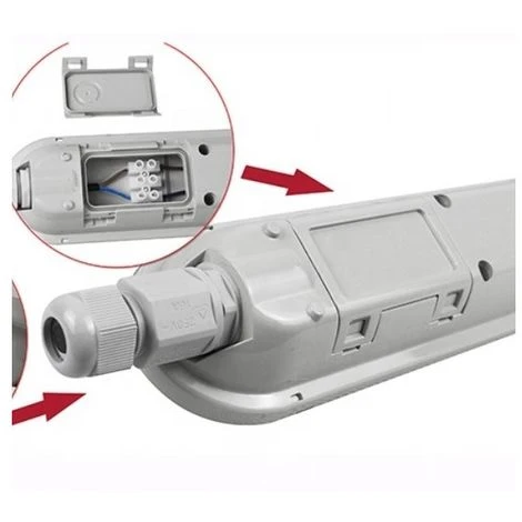 BARCELONA LED Réglette étanche LED Traversante 40W 120cm 5200lm 4000K | Blanc Neutre - Blanc Neutre 2 BARCELONA LED Réglette étanche LED Traversante 40W 120cm 5200lm 4000K | Blanc Neutre - Blanc Neutre – Image 2