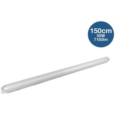 BARCELONA LED Réglette étanche LED Traversante 55W 150cm 7150lm 4000K | Blanc Neutre - Blanc Neutre 2 BARCELONA LED Réglette étanche LED Traversante 55W 150cm 7150lm 4000K | Blanc Neutre - Blanc Neutre – Image 2