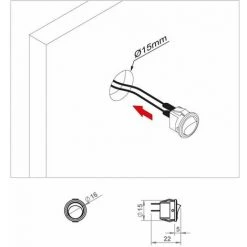 Mini Interrupteur Encastrable 3a - Décor : Noir - ITAR -Promos Réglette & réglette LED Boutique 14918559 3