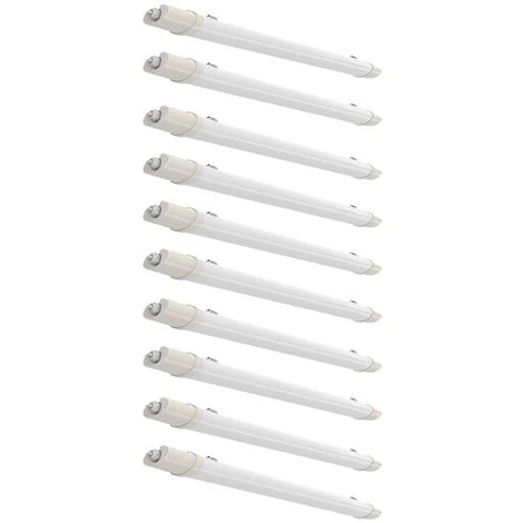 ETC-SHOP Lot De 10 Lampes De Lampes à Lumière Du Jour LED Garages Halls éclairage Plafonnier Salle Humide Humide 1 ETC-SHOP Lot De 10 Lampes De Lampes à Lumière Du Jour LED Garages Halls éclairage Plafonnier Salle Humide Humide