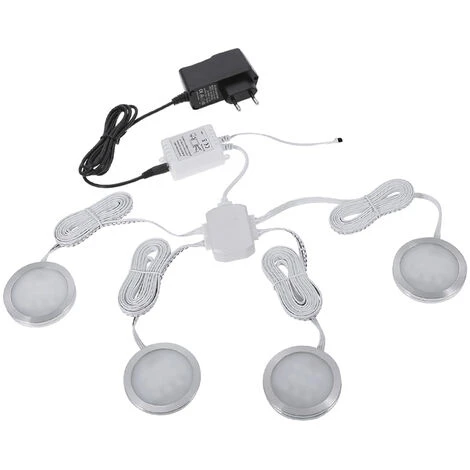 ASUPERMALL Eclairage D'Armoire A Led, Changement De Couleur, Dimmable, Luminosite Reglable, Telecommande, 4Pcs 1 ASUPERMALL Eclairage D'Armoire A Led, Changement De Couleur, Dimmable, Luminosite Reglable, Telecommande, 4Pcs