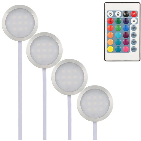 ASUPERMALL Eclairage D'Armoire A Led, Changement De Couleur, Dimmable, Luminosite Reglable, Telecommande, 4Pcs 4 ASUPERMALL Eclairage D'Armoire A Led, Changement De Couleur, Dimmable, Luminosite Reglable, Telecommande, 4Pcs – Image 4