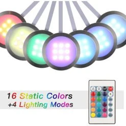 ASUPERMALL Eclairage D'Armoire A Led, Changement De Couleur, Dimmable, Luminosite Reglable, Telecommande, 4Pcs 9 ASUPERMALL Eclairage D'Armoire A Led, Changement De Couleur, Dimmable, Luminosite Reglable, Telecommande, 4Pcs -Promos Réglette & réglette LED Boutique 15731501 5