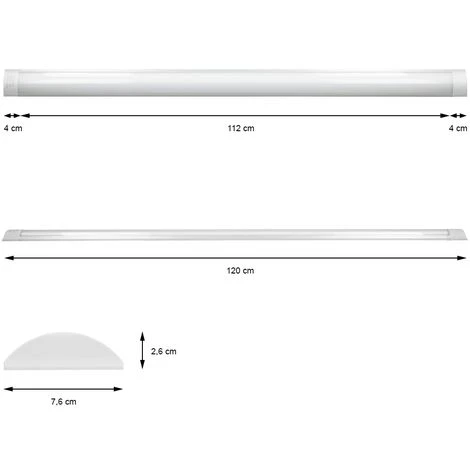 ECD GERMANY LED Batten Tube Plafond 36W 120cm Blanc Froid Spot Lampe Tube De Lumière IP20 2 ECD GERMANY LED Batten Tube Plafond 36W 120cm Blanc Froid Spot Lampe Tube De Lumière IP20 – Image 2