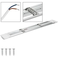 ECD GERMANY LED Batten Tube 36W 120cm Blanc Chaud Surface Luminaire Slim Barre Plafond -Promos Réglette & réglette LED Boutique 15937726 3