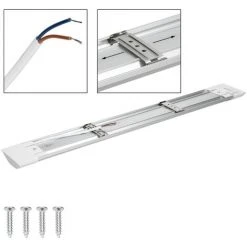 ECD GERMANY LED Batten Tube Plafond 18W 60cm Blanc Froid 1305LM 220-240V En Aluminium 7 ECD GERMANY LED Batten Tube Plafond 18W 60cm Blanc Froid 1305LM 220-240V En Aluminium -Promos Réglette & réglette LED Boutique 15937728 3