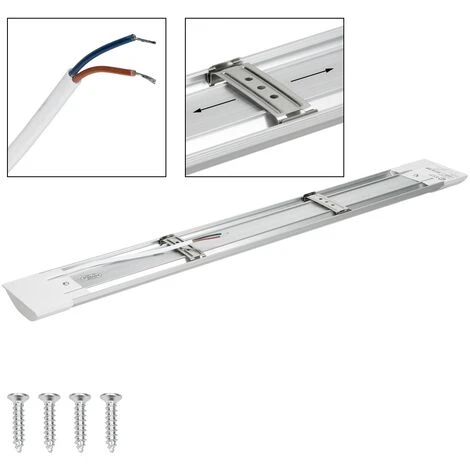 ECD GERMANY LED Batten Tube Plafond 18W 60cm Blanc Froid 1305LM 220-240V En Aluminium 3 ECD GERMANY LED Batten Tube Plafond 18W 60cm Blanc Froid 1305LM 220-240V En Aluminium – Image 3