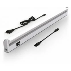 B.K.LICHT Réglette LED Barre Lumineuse Placard Pivotable De 150° Pour Cuisine Atelier Couleur Argent