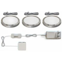 B.K.LICHT 3 Spots LED Vitrine Armoire Placard Cuisine Ultra-plats Spots En Saillie