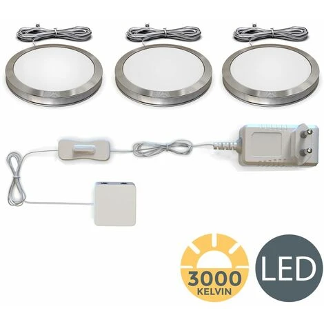 B.K.LICHT 3 Spots LED Vitrine Armoire Placard Cuisine Ultra-plats Spots En Saillie 2 B.K.LICHT 3 Spots LED Vitrine Armoire Placard Cuisine Ultra-plats Spots En Saillie – Image 2