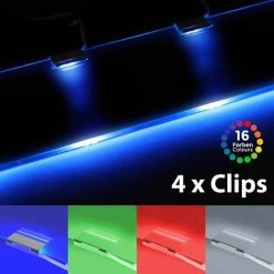 B.K.LICHT 4 Clips RGB LED éclairage Vitrine Placard Armoire Cuisine 7 B.K.LICHT 4 Clips RGB LED éclairage Vitrine Placard Armoire Cuisine -Promos Réglette & réglette LED Boutique 16359552 3