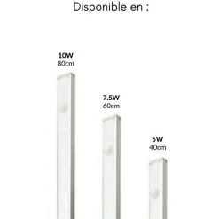 Profilé LED Intégré 60cm 7.5W 12V Slim Avec Détecteur De Mouvement Crépusculaire - Blanc Neutre 4000K - 5500K - SILAMP - Blanc Neutre 4000K - 5500K 9 Profilé LED Intégré 60cm 7.5W 12V Slim Avec Détecteur De Mouvement Crépusculaire - Blanc Neutre 4000K - 5500K - SILAMP - Blanc Neutre 4000K - 5500K -Promos Réglette & réglette LED Boutique 16494157 5