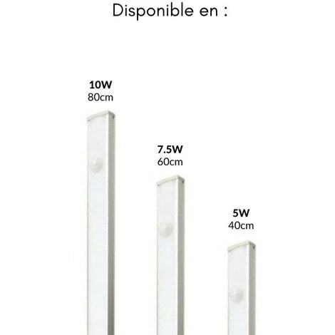 Profilé LED Intégré 60cm 7.5W 12V Slim Avec Détecteur De Mouvement Crépusculaire - Blanc Neutre 4000K - 5500K - SILAMP - Blanc Neutre 4000K - 5500K 5 Profilé LED Intégré 60cm 7.5W 12V Slim Avec Détecteur De Mouvement Crépusculaire - Blanc Neutre 4000K - 5500K - SILAMP - Blanc Neutre 4000K - 5500K – Image 5