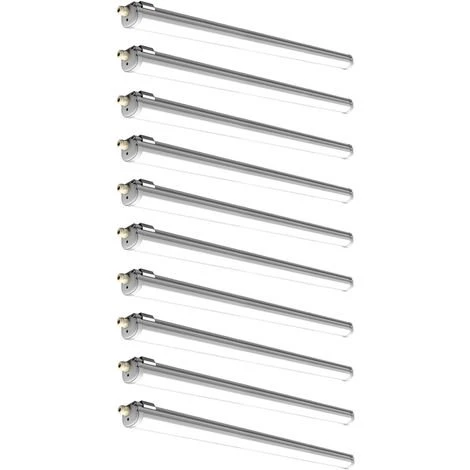 ETC-SHOP Tube LED 120 Cm Lampe De Baignoire à LED 36 Watts Lampe D'atelier De Garage LED étanche à L'humidité, Blanc Froid, 2280lm 6400K, Lot De 10 1 ETC-SHOP Tube LED 120 Cm Lampe De Baignoire à LED 36 Watts Lampe D'atelier De Garage LED étanche à L'humidité, Blanc Froid, 2280lm 6400K, Lot De 10