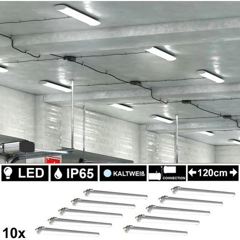 ETC-SHOP Tube LED 120 Cm Lampe De Baignoire à LED 36 Watts Lampe D'atelier De Garage LED étanche à L'humidité, Blanc Froid, 2280lm 6400K, Lot De 10 2 ETC-SHOP Tube LED 120 Cm Lampe De Baignoire à LED 36 Watts Lampe D'atelier De Garage LED étanche à L'humidité, Blanc Froid, 2280lm 6400K, Lot De 10 – Image 2