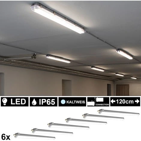 ETC-SHOP Ensemble De 6 36 Watts SMD LED Tube De Tube De Lumière D'atelier De Lampe De Plafond De Projecteur De Lumière Du Jour 2 ETC-SHOP Ensemble De 6 36 Watts SMD LED Tube De Tube De Lumière D'atelier De Lampe De Plafond De Projecteur De Lumière Du Jour – Image 2