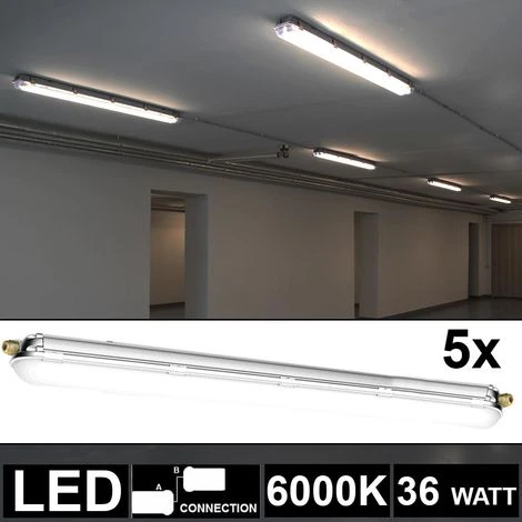 ETC-SHOP Lot De 5 Plafonniers LED SMD 36 Watts Tubes Tubes Luminaires Spots Lumière Du Jour Pièce Humide Et Humide 3 ETC-SHOP Lot De 5 Plafonniers LED SMD 36 Watts Tubes Tubes Luminaires Spots Lumière Du Jour Pièce Humide Et Humide – Image 3