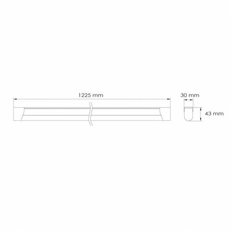 Reglette LED 120cm 18W 4000K IP20 CREALYS 2 Reglette LED 120cm 18W 4000K IP20 CREALYS – Image 2
