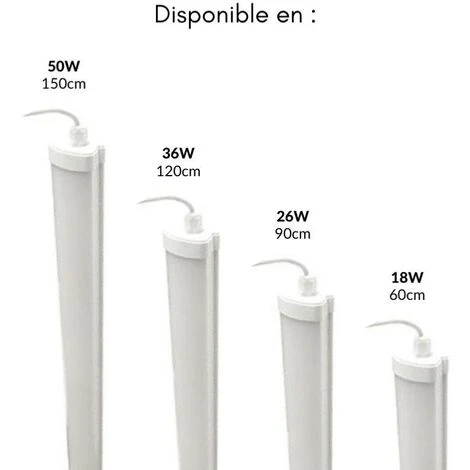 Réglette Lumineuse étanche 90cm 26W IP65 - Blanc Neutre 4000K - 5500K - SILAMP - Blanc Neutre 4000K - 5500K 5 Réglette Lumineuse étanche 90cm 26W IP65 - Blanc Neutre 4000K - 5500K - SILAMP - Blanc Neutre 4000K - 5500K – Image 5