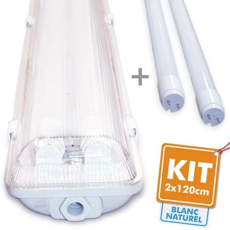 ECLAIRAGE DESIGN Kit 2 Tubes Led 120cm 4000K + Boitier étanche 1 ECLAIRAGE DESIGN Kit 2 Tubes Led 120cm 4000K + Boitier étanche