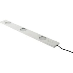 ELEXITY Réglette Plate LED 3x 6,2W - Capteur De Mouvement - 50cm - Inox Brosse