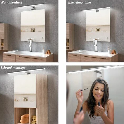 MONZANA Lampe De Miroir à LED 6W Luminaire De Salle De Bain Applique Murale S - XL L 2 MONZANA Lampe De Miroir à LED 6W Luminaire De Salle De Bain Applique Murale S - XL L – Image 2