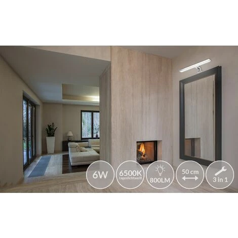 MONZANA Lampe De Miroir à LED 6W Luminaire De Salle De Bain Applique Murale S - XL L 5 MONZANA Lampe De Miroir à LED 6W Luminaire De Salle De Bain Applique Murale S - XL L – Image 5