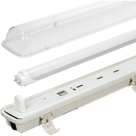 ECD GERMANY Applique Murale Luminaire LED Ampoule Etanché Humidité électrique Cave Tube120cm 3 ECD GERMANY Applique Murale Luminaire LED Ampoule Etanché Humidité électrique Cave Tube120cm – Image 3