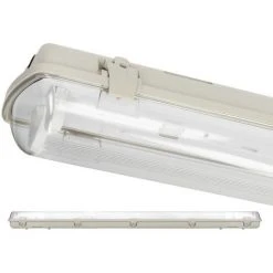 ECD GERMANY Applique Murale LED Lampe Luminaire Résistant à L'humidité Cave Tubes 2x 120 Cm