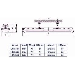 LUTECE-ARC Réglette LED étanche 1200mm 24W 2880 LM 6500K IP65- Interconnectable - Garantie 5 Ans -Promos Réglette & réglette LED Boutique 19322809 4
