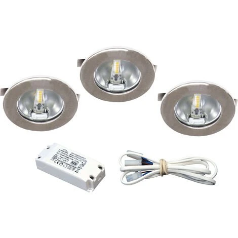 ARIC KIT MEUBLE LED - Encastres Chromes Avec LED G4 1,8W 3000K 150lm, Driver Inclus - Chrome 1 ARIC KIT MEUBLE LED - Encastres Chromes Avec LED G4 1,8W 3000K 150lm, Driver Inclus - Chrome