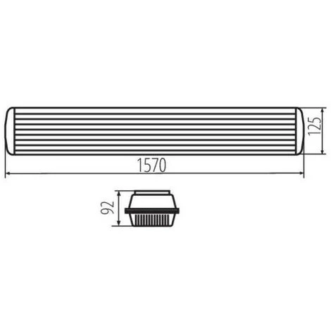 KANLUX Support étanche IP65 Pour 2 Tubes T8 Longueur 1570mm Gris 4 KANLUX Support étanche IP65 Pour 2 Tubes T8 Longueur 1570mm Gris – Image 4