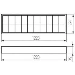 KANLUX Dalle Avec Grille Saillie 1223x295mm Pour Tubes LED T8 2x36W Max 5 KANLUX Dalle Avec Grille Saillie 1223x295mm Pour Tubes LED T8 2x36W Max -Promos Réglette & réglette LED Boutique 19899545 3